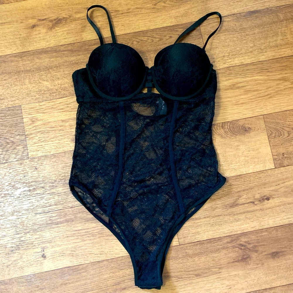 Black lace bodysuit